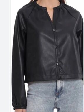 Avec Les Filles faux leather shirt/jacket